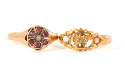 Lot 69 - A 15ct ruby and cultured pearl ring,...