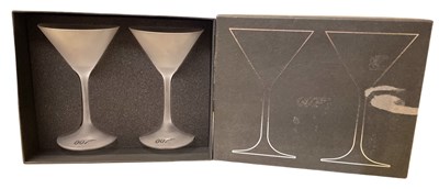 Lot 75 - A pair of 007 frosted Martini glasses in...