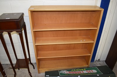 Lot 379 - 20th Century oak bookcase cabinet with glazed...