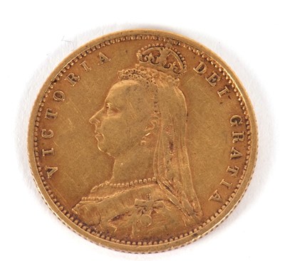 Lot 158 - An 1892 half sovereign, 3.9g