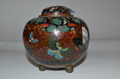 Lot 312 - A Cloisonne bowl and cover, the bowl raise on...