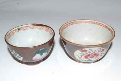 Lot 313 - A pair of Chinese Batavia tea bowls, probably...