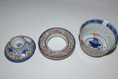 Lot 316 - A Chinese porcelain rice bowl, cover and stand...