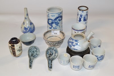 Lot 335 - A group of Chinese porcelain wares, late 19th...