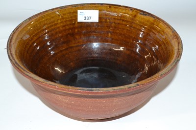 Lot 337 - A Studio Pottery bowl with a brown glazed and...