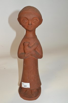 Lot 341 - A stone ware terracotta figure of a young...