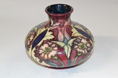 Lot 367 - A squat ovoid shape vase, Moorcroft, with a...