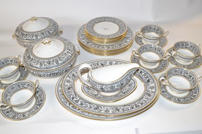 Lot 385 - A Wedgwood Florentine pattern dinner service...