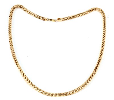 Lot 183 - A 14kt necklace, the rope style necklace...