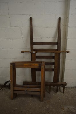 Lot 1006 - Vintage wooden seven prong dibber together...