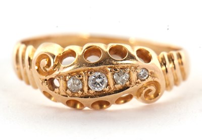 Lot 40 - A diamond ring, set with small round diamonds...