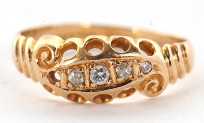 Lot 40 - A diamond ring, set with small round diamonds...