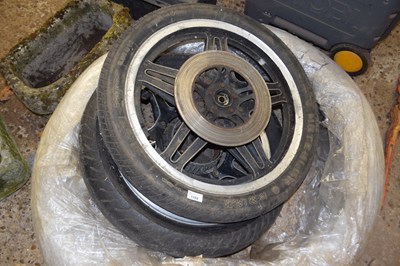 Lot 1102 - Two motorbike wheels