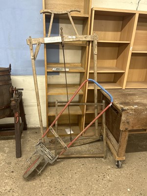 Lot 1110 - Two framed pit saws