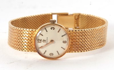 Lot 245 - An 18ct ladies Omega wristwatch, the watch...