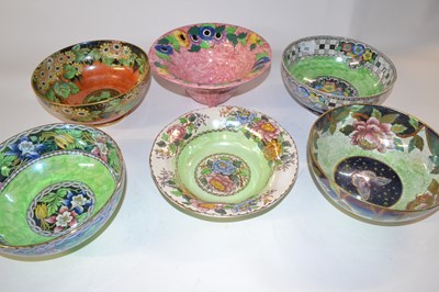 Lot 392 - A group of six Maling lustre ware bowls with...