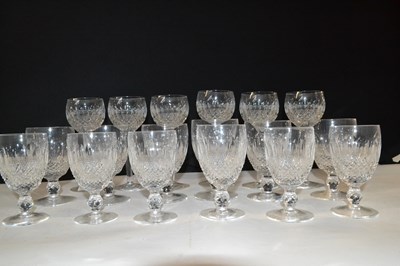 Lot 395 - A suite of Waterford glasses including six...