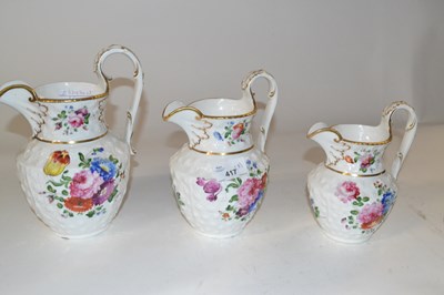 Lot 417 - Three 19th Century Swansea style jugs...