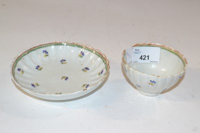 Lot 421 - A late 18th Century Lowestoft porcelain tea...