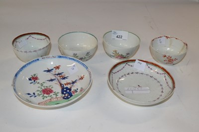 Lot 422 - A group of mainly Lowestoft porcelain wares to...