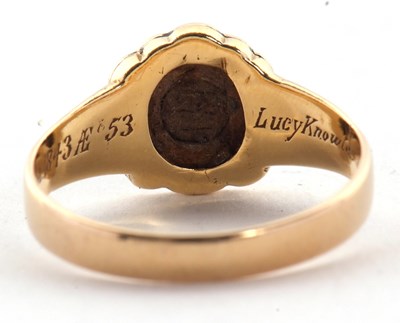 Lot 49 - A Victorian 18ct enamel and diamond ring, the...