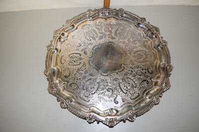 Lot 7 - A large silver plated serving tray