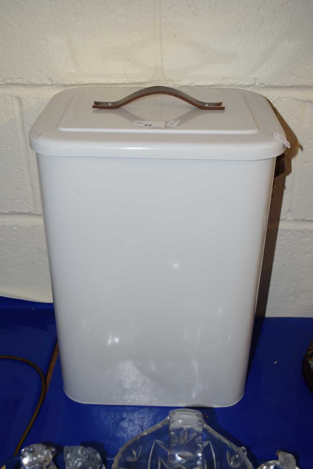 Lot 22 - A modern enamel bread bin