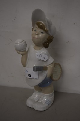 Lot 49 - A Lladro figure of a tennis player