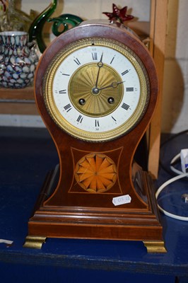 Lot 74 - An Edwardian mantel clock in balloon type...