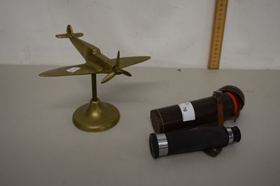Lot 76 - Vintage Astral telescope together with a brass...