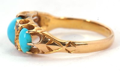 Lot 54 - A late Victorian 18ct turquoise and diamond...
