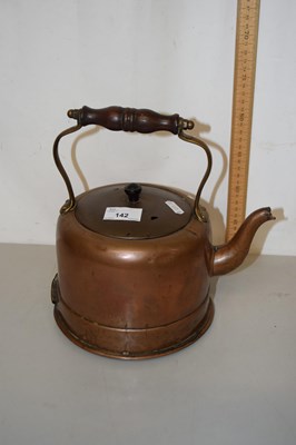 Lot 142 - Vintage copper kettle marked Great Yarmouth...