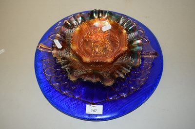 Lot 147 - Mixed Lot: Carnival glass dishes and others