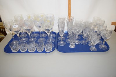 Lot 167 - Two trays of modern drinking glasses