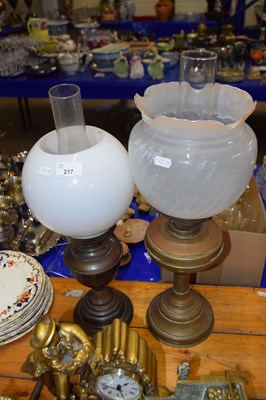 Lot 217 - Two vintage oil lamps