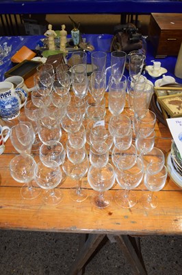 Lot 225 - Quantity of modern clear wine glasses