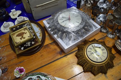 Lot 227 - Vintage Smiths star shaped wall clock and one...