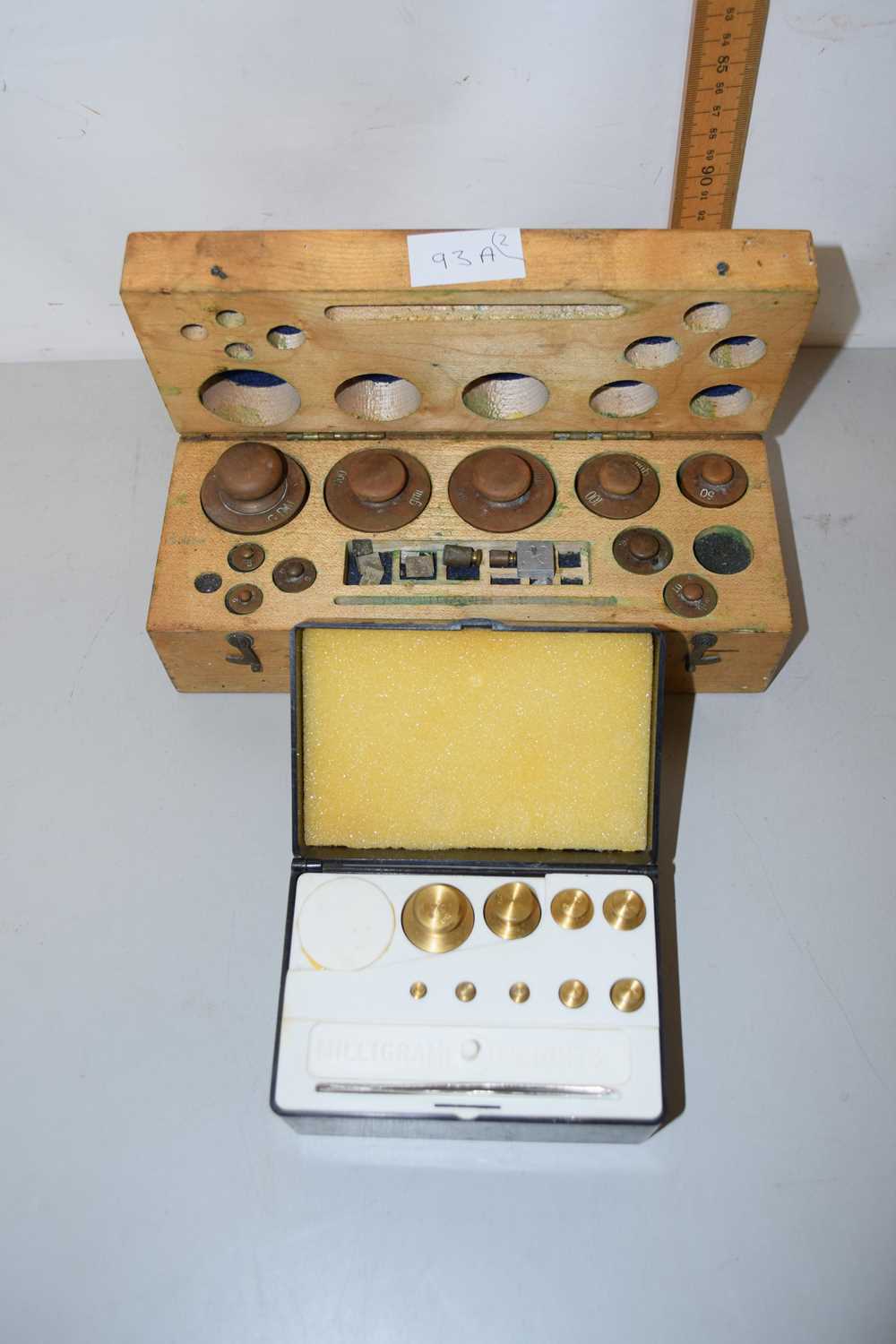 Lot 93 - Two cases of chemists precision weights