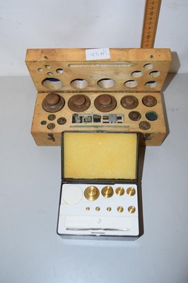 Lot 93A - Two cases of chemists precision weights