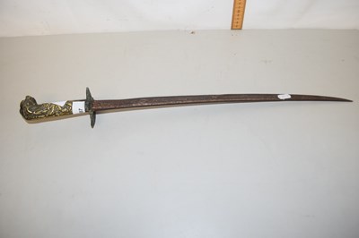 Lot 107 - 19th Century European hunting sword with brass...