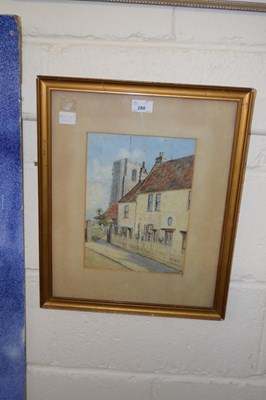 Lot 280 - Miller Smith, study of a rural Church, framed...