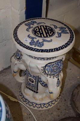 Lot 287 - A modern porcelain stool with elephant head...