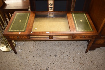 Lot 290 - Modern mahogany display coffee table with...