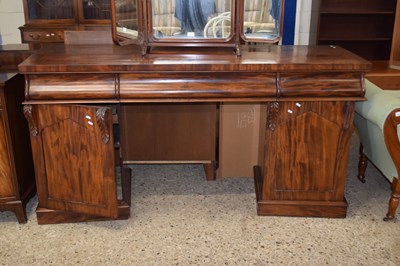 Lot 300 - A Victorian mahogany twin pedestal sideboard