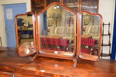 Lot 301 - A reproduction triple dressing table mirror