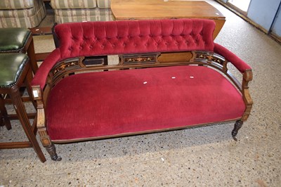 Lot 314 - An Edwardian bow back sofa with buttoned...