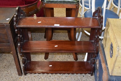 Lot 317 - Late 19th Century three tier wall shelf