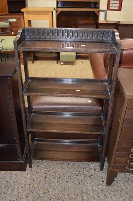 Lot 322 - Early 20th Century oak open front bookcase