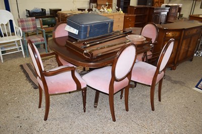 Lot 329 - A reproduction mahogany pedestal dining table...