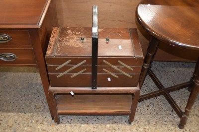 Lot 340 - Cantilever sewing box on stand